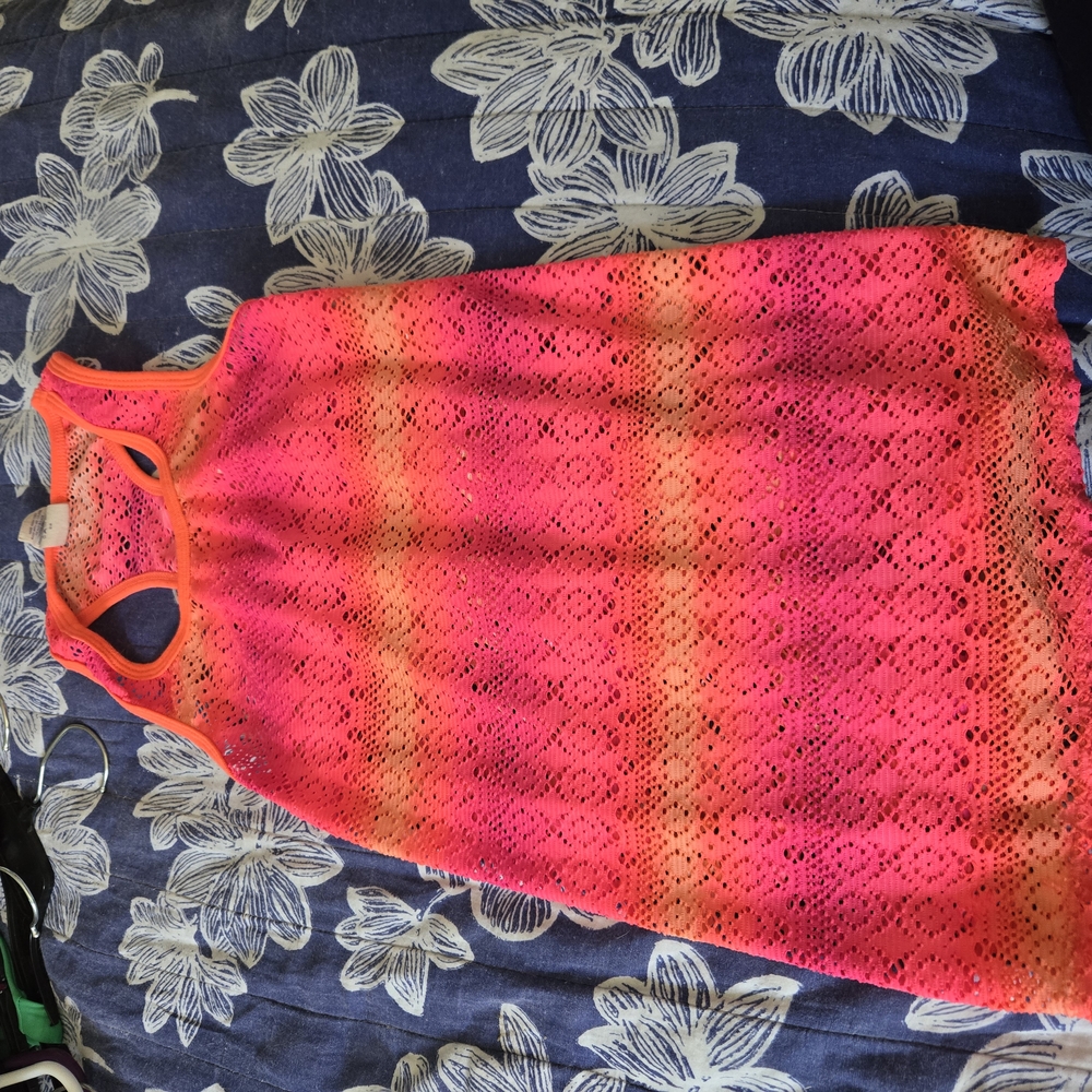 OP Pink Halter Sundress Swim Coverup